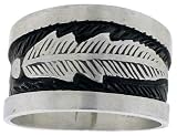 HOPI Design Sterling Silver Feather Ring