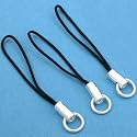 3 Sterling Silver Cell Phone Charm Straps Jewelry Parts