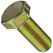 Grade 5 Zinc Yellow-Chromate Plated Steel Hex Cap Screw