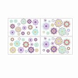 Nojo Pop Petals Wall Decals, Pink/White,