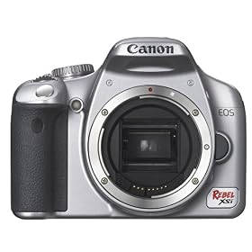 Click here to buy Canon Digital Rebel XSI 12MP Digital SLR Camera (Silver Body Only) by Canon.