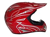 Motorcycle ATV Off-Road MX Helmet DOT Approved Red (XXL)