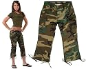 Woodland Camouflage Capri Pants (Womens)