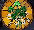 Stained Glass Window Panel 12''x12'' Round {9038-9}