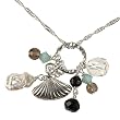 Handmade Freshwater Pearl Necklace With Crystal, Onyx & Sterling Silver