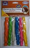 Vo-Toys Colorful Twisters with Munchy Center 5in 6pack Dog Toy