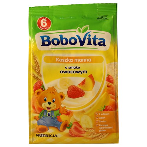 Bobovita Instant Semolina with Strawberry ,Bananas and Peach for Babies (180g/6.35oz)