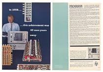 1963 Hewlett-Packard HP Frequency Synthesizer 2-Page Print Ad