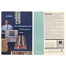 1963 Hewlett-Packard HP Frequency Synthesizer 2-Page Print Ad