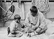 Eskimo Father and Child, Alaska, ca. 1915 - Endearing 16"x20" Photographic Print from the Library of Congress Collection