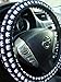 Mana Trading Steering Wheel Cover Elephants Black and White