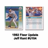 1992 Fleer Update Jeff Kent Rookie Card
