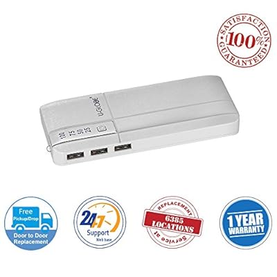 U-Globe Full Capacity 11000mAh Power Bank(White) with 1 Year warranty