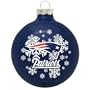 New England Patriots Small Painted Round Christmas Tree Ornament