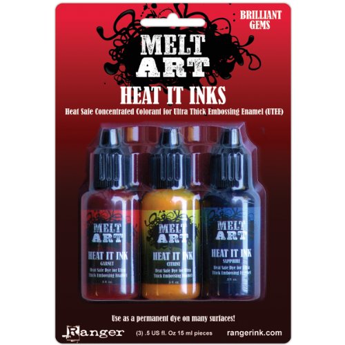 Ranger SUD321-6 Melt Art Heat It Dye Inks, Brilliant Gems
