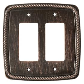 Liberty Hardware 126394 Classic Rope Double Decorator Wall Plate, Venetian Bronze