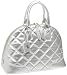 MAXX NEW YORK Silver Quilt Satchel,Silver,one size