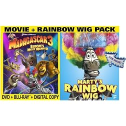 Madagascar 3:  Europe's Most Wanted (Two-Disc Blu-ray/DVD Combo + Digital Copy + UltraViolet and Rainbow Wig)