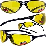 TERMINATOR SUNGLASSES BLACK FRAME UV400 EYWEAR YELLOW TINT LENSES