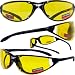 TERMINATOR SUNGLASSES BLACK FRAME UV400 EYWEAR YELLOW TINT LENSES Image