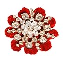 Snowflake Pin-clip. Crystals & Velvet: In Red or Black