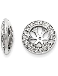 14k White Gold White Diamond Earrings Jackets. Carat Wt- 0.314ct
