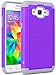 Grand Prime Case, LK [Shock Absorption] Hybrid Dual Layer Armor Defender Protective Case Cover for Samsung Galaxy Grand Prime (Violet)