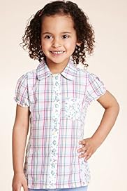 Pure Cotton Floral & Checked Shirt
