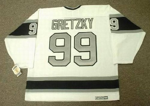 WAYNE GRETZKY Los Angeles Kings 1989 CCM Vintage Throwback Home NHL Hockey Jersey, 2XL