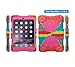 iPad Mini Case, ACEGUARDER Full Body Protective Rubber Cover (Impact Resistant) (Shockproof) (Scratchproof) with Screen Protector & Adjustable Kickstand for Apple iPad Mini 1 2 3 (Ice/Rose)