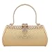 Generic Ladies Elegant Rhinestone Evening Handbag Wristlet Clutch Purse for Party - beige RS.1390.00