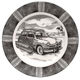 PTS America 222 Fifth Slice of Life Surf Woody 10-1 4-inch Dinner Plate by PTS America