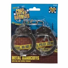 Smiffys Metal handcuffs with keys