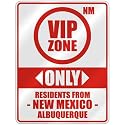 VIP ZONE " ONLY RESIDENTS FROM ALBUQUERQUE " PARKING SIGN USA CITY NEW MEXICO