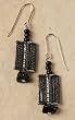 Earrings - Tribal Charm With Black Onyx Beads