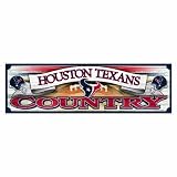 NFL Houston Texans 9-by-30 Wood Sign