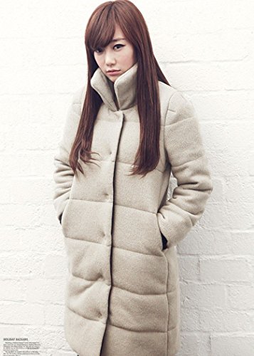 緑色のバラ コート 中綿 レディース ジャケット アウター ジャンパー 秋 冬 スタイリッシュ おしゃれ ニット風 体型カバー 生成り 長袖 シンプル マニッシュ リブニット ベーシック 大人 選べる 全2カラー