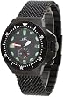Adee Kaye #AK7235-MBIPB Men's Deep Buceo Stealth Collection Black IP Stainless Steel Mesh Band 300M Dive Watch