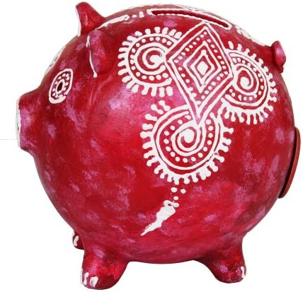 Diwali Gifts Hand Painted Vibrant Pink Terracotta Toy Money Piggy Coin Banks Home Decor Gift Ideas for Kids