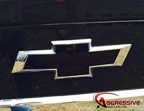 Pre-Cut Vinyl Bowtie Overlay for Front &amp; Rear of Chevy Cruze Chevrolet - Aggressive Overlays (Matte Black)