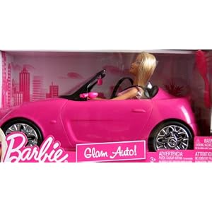 Barbie Glam Convertible Car and Doll by 