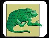 Decorated Mouse Pad with green, reptile, lizard, chameleon, camouflage