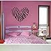 Zebra Print Stripe Heart Wall Sticker Decal Mural Art Vinyl Lettering Saying Wall Decors for Home Room