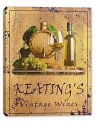 KEATINGS Family Name Vintage Wines Stretched Canvas Print