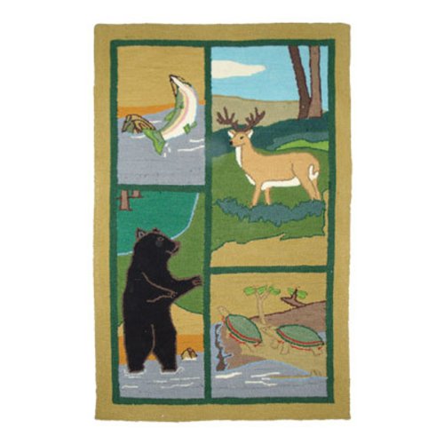 Patch Magic Small Wilderness Rectangular Rug, 33-Inch by 52-Inch