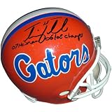 Riddell Florida Gators #15 Tim Tebow Autographed Orange Replica Full-Size Helmet w/ Double Inscription