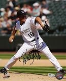 Huston Street Autographed Photograph | Details: Colorado Rockies, 8x10, White Jersey