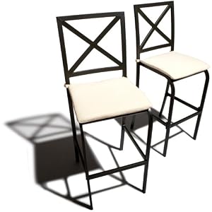 Strathwood Falkner Highbar Chair with Seat Cushion, Set of 2