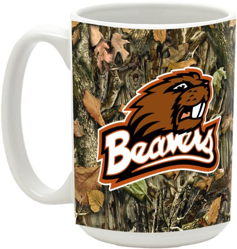 NCAA Oregon State University 15-Ounce Camouflage Series Ceramic Mug