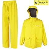 Columbia Sportswear Men's Ibex Rainsuit, Yellow/Navy, Medium